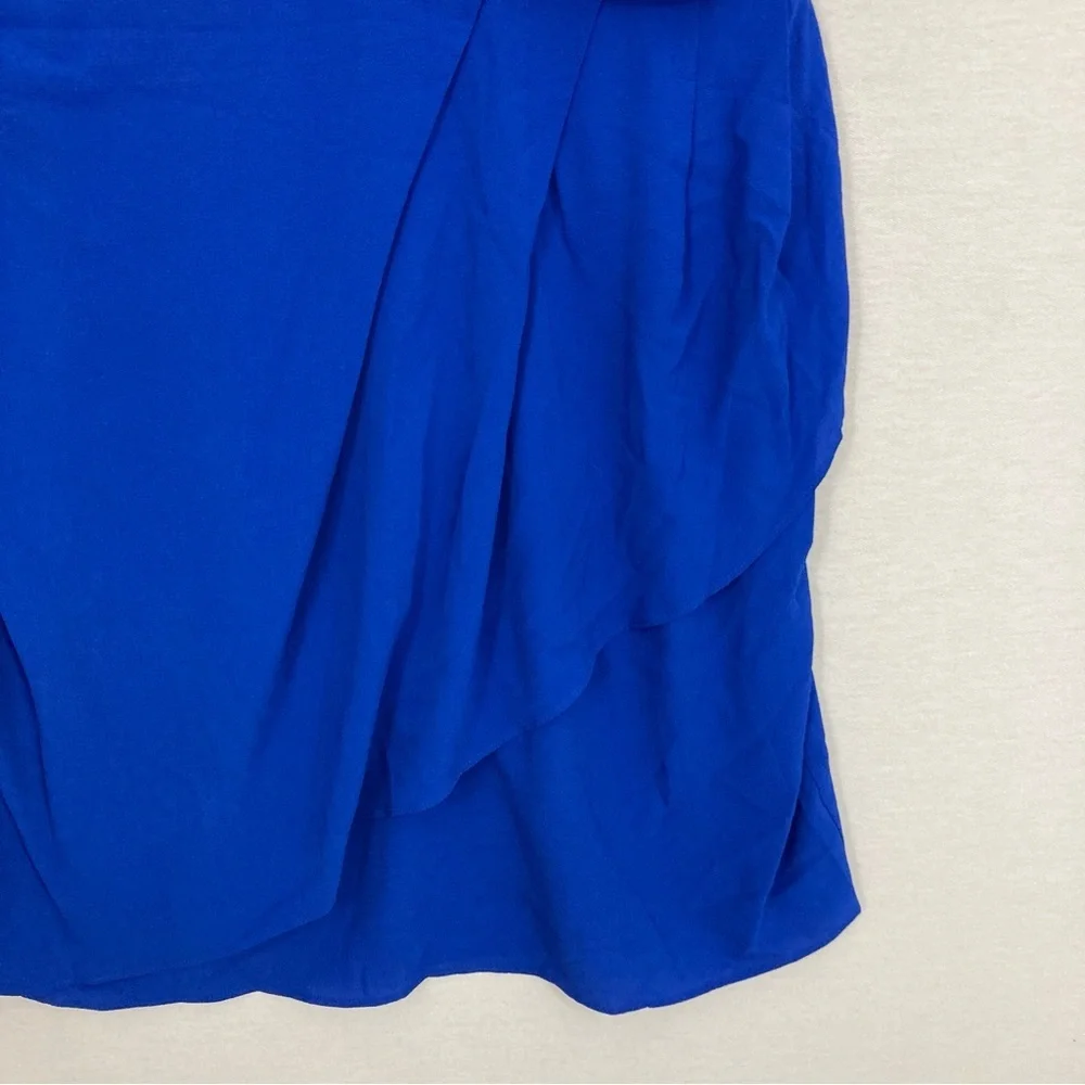 City Chic Blue Draped Dress - Picture 3 of 11